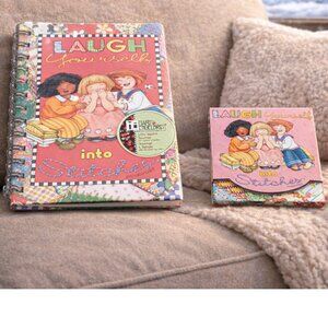 Mary Engelbreit Journal Notepad Set Laugh Into Stitches Sewing Quilt Theme